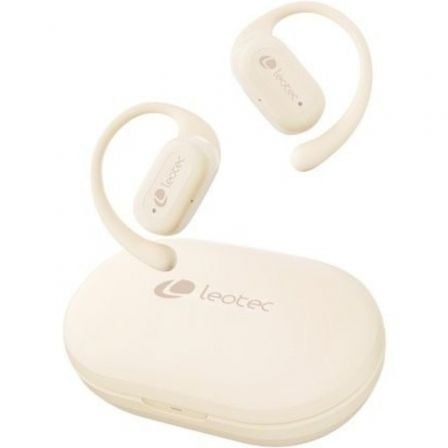 art_leo-aur20letws01w_1.jpg Auriculares Deportivos Bluetooth Leotec Open Air Zenith Sport con estuche de carga/ Autonomía 6.5h/ Beige - Imagen 1