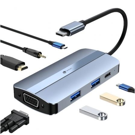 art_leo-dock20leds04_1.jpg Docking USB Tipo-C Leotec LEDS04/ 2xUSB/ 1xUSB Tipo-C/ 1xUSB Tipo-C PD/ 1xHDMI 4K/ 1xVGA/ 1xAudio/ Azul - Imagen 1