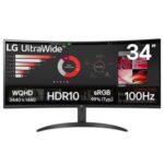 Monitor Profesional Ultrapanorámico Curvo LG 34WR50QK-B 34"/ WQHD/ Negro