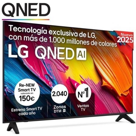 art_lge-tv2043qned70a6a_1.jpg Televisor LG QNED AI QNED70 43QNED70A6A 43"/ Ultra HD 4K/ Smart TV/ WiFi - Imagen 1