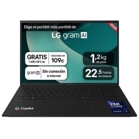 art_lgp-16zd90t-g20ax88b_1.jpg Portátil LG Gram 16ZD90T-G AX88B Intel Core Ultra 7-255H/ 32GB/ 1TB SSD/ 16"/ Sin Sistema Operativo - Imagen 1