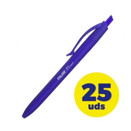 art_mil-boli20p120touch20azul2025u_1.jpg Caja de Bolígrafos de Tinta de Aceite Retráctil Milan P1 Touch MLN176510925/ 25 unidades/ Azules - Imagen 1