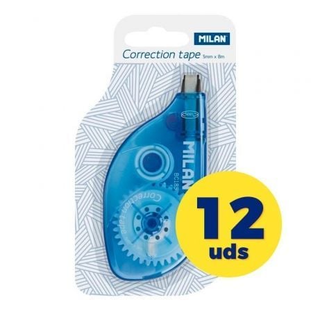 art_mil-cintacorrectora801852012u_1.jpg Caja de Corrector de Escritura en Cinta Milan Correction Tape 80185/ 5mm x 8m 12 unidades - Imagen 1