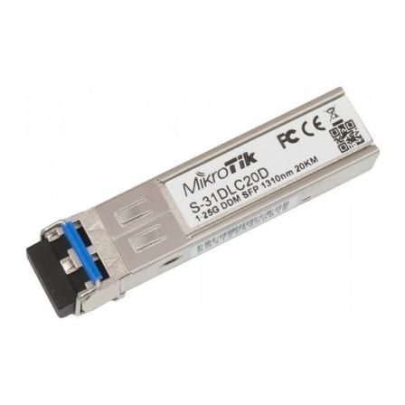 art_mkt-mod20s-31dlc20d_1.jpg Modulo SFP Transceptor de Fibra Óptica Mikrotik S-31DLC20D - Imagen 1