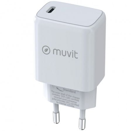 art_muv-carga20mcacc0014_1.jpg Cargador de Pared Muvit For Change MCACC0014/ 1xUSB Tipo-C/ 30W - Imagen 1