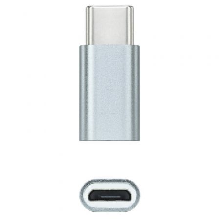 art_nan-adp20usb-c20102002200011_1.jpg Adaptador Nanocable 10.02.0011/ USB Tipo-C Macho - MicroUSB Hembra - Imagen 1