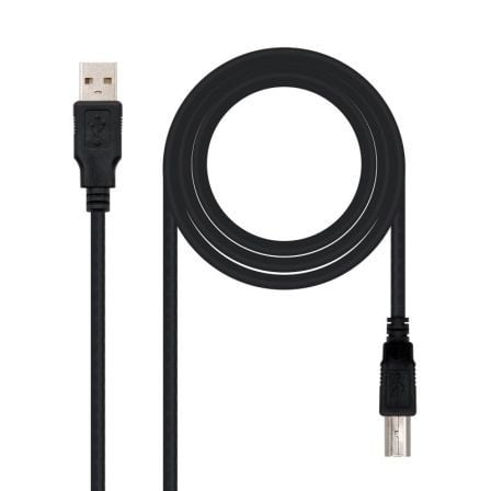 art_nan-cab20102001200103-bk_1.jpg Cable USB 2.0 Impresora Nanocable 10.01.0103-BK/ USB Tipo-B Macho - USB Macho/ 1.8m/ Negro - Imagen 1