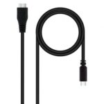Cable USB 3.0 Tipo-C Nanocable 10.01.1201-BK/ USB Tipo-C Macho - MicroUSB Macho/ 5Gbps/ 1m/ Negro