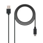 Cable USB 2.0 Nanocable 10.01.2101/ USB Tipo-C Macho - USB Macho/ 480Mbps/ 1m/ Negro