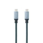 Cable USB 3.1 Tipo-C Nanocable 10.01.4101-COMB/ USB Tipo-C Macho - USB Tipo-C Macho/ Hasta 100W/ 10Gbps/ 1m/ Gris y Negro