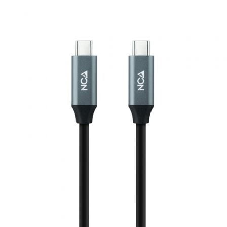 art_nan-cab20102001204300_1.jpg Cable USB 3.2 Nanocable 10.01.4300/ USB Tipo-C Macho - USB Tipo-C Macho/ Hasta 100W/ 20Gbps/ 50cm/ Gris y Negro - Imagen 1