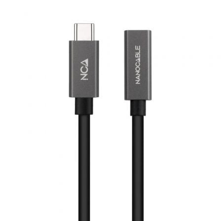 art_nan-cab20102001204402_1.jpg Cable Alargador USB 3.2 Nanocable 10.01.4402/ USB Tipo-C Macho - USB Tipo-C Hembra/ 2m/ Negro - Imagen 1