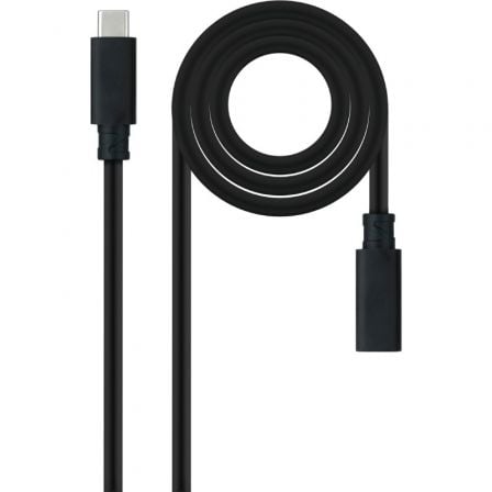 art_nan-cab20102001204501_1.jpg Cable Alargador USB Tipo-C 3.2 Nanocable 10.01.4501/ USB Tipo-C Macho - USB Tipo-C Hembra/ 1m/ Negro - Imagen 1