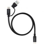 Cable USB 3.2 Tipo-C Nanocable 10.01.4802/ USB Tipo-C Macho/ USB Macho - USB Tipo-C Macho/ Hasta 60W/ 10Gbps/ 2m/ Negro