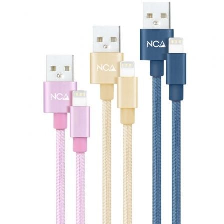 art_nan-cab20102010200401-co2_1.jpg Cables USB 2.0 Lightning Nanocable 10.10.0401-CO2/ USB Macho - Lightning Macho/ 1m/ 3 Unidades/ Rosa, Dorado, Azul Pacífico - Imagen 1
