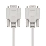 Cable Serie RS232 Nanocable 10.14.0203/ DB9 Macho - DB9 Hembra/ 3m/ Beige