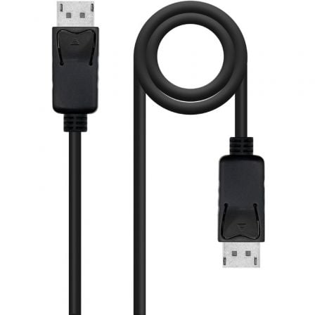 art_nan-cab20102015202800_1.jpg Cable DisplayPort 1.4 8K Nanocable 10.15.2800/ DisplayPort Macho - DisplayPort Macho/ 50cm/ Certificado/ Negro - Imagen 1