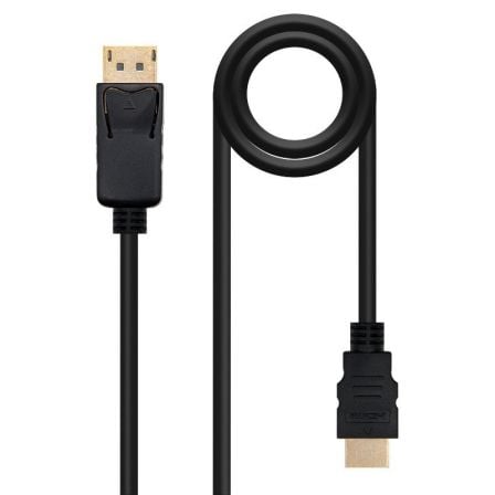 art_nan-cab20102015204302_1.jpg Cable DisplayPort Nanocable 10.15.4302/ DisplayPort Macho - HDMI Macho/ 2m/ Negro - Imagen 1