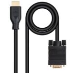 Cable Conversor Nanocable 10.15.4602/ VGA Macho - HDMI 8K Macho/ 1.8m/ Negro