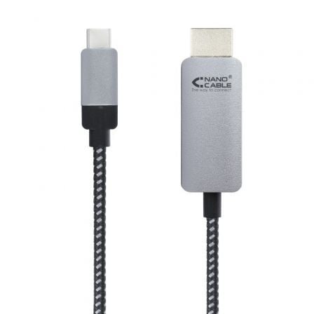 art_nan-cab20102015205103_1.jpg Cable Conversor Nanocable 10.15.5103/ USB Tipo-C Macho - HDMI Macho/ 3m/ Negro - Imagen 1