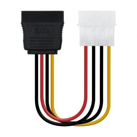 art_nan-cab20102019200205-oem_1.jpg Cable de Alimentación SATA Nanocable 10.19.0205-OEM/ Molex Macho - SATA Hembra/ 16cm - Imagen 1