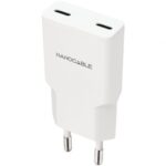 Cargador de Pared Nanocable 10.10.2023/ 2xUSB Tipo-C/ 20W/ Blanco