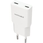 Cargador de Pared Nanocable 10.10.2026/ 2xUSB Tipo-C/ 25W/ Blanco