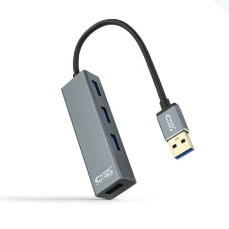 art_nan-hub20102016204402_1.jpg Hub USB 3.0 Nanocable 10.16.4402/ 4xUSB/ Gris - Imagen 1