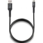 Cable USB 2.0 NGS KNOT-AC/ USB Macho - USB Tipo-C Macho/ 480Mbps/ 1m/ Negro