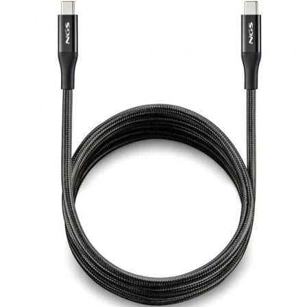 art_ngs-cab20knot20240w-2_1.jpg Cable USB 4.0 Tipo-C NGS KNOT/ USB Tipo-C Macho - USB Tipo-C Macho/ Hasta 240W/ 40Gbps/ 2m/ Negro - Imagen 1