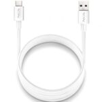 Cable USB 2.0 NGS ZYRO-AC/ USB Macho - USB Tipo-C Macho/ Hasta 15W/ 480Mbps/ 1m/ Blanco