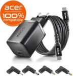 Cargador de Portátil GaN NGS BUD65W-AC para Acer/ 1xUSB Tipo-C/ 65W/ Automático/ 4 Conectores/ Voltaje 5-20V