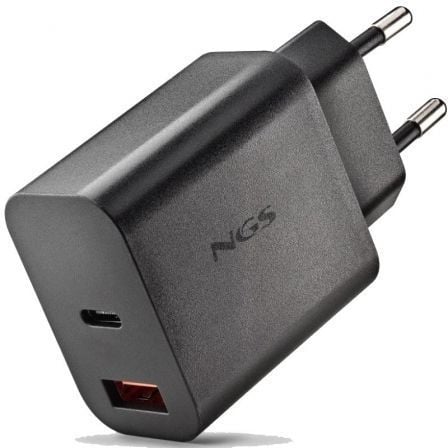 art_ngs-carga20era2030w20bk_1.jpg Cargador de Pared GaN NGS Era 30W/ 1xUSB Tipo-C/ 1xUSB/ 30W - Imagen 1
