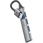 Hub USB NGS IHUB4 Micro/ 4xUSB/ Gris