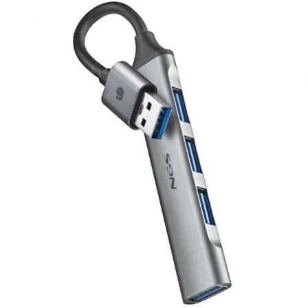 art_ngs-hub20ihub420micro_1.jpg Hub USB NGS IHUB4 Micro/ 4xUSB/ Gris - Imagen 1