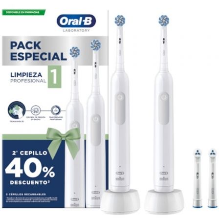 art_orab-pae20cep20lab20120sp220wh202r_1.jpg Cepillo Dental Oral-B Laboratory Profesional 1 Pack Especial/ 2 Cepillos/ Incluye 2 Recambios - Imagen 1
