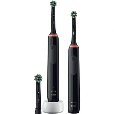 art_orab-pae20cep20p320390020duo20bk_1.jpg Cepillo Dental Oral-B Pro 3 3900 Duo Black Edition/ Pack 2 Uds - Imagen 1