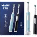 Cepillo Dental Oral-B Pro 1 Duo Edition/ Incluye 1 Recambio/ Negro y Turquesa