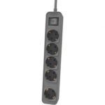 Regleta con Interruptor Philips CHP2154G/12 5 Tomas de corriente/ Cable 1.5m/ Gris