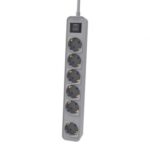 Regleta con Interruptor Philips CHP2164G/10/ 6 Tomas de corriente/ Cable 1.5m/ Gris