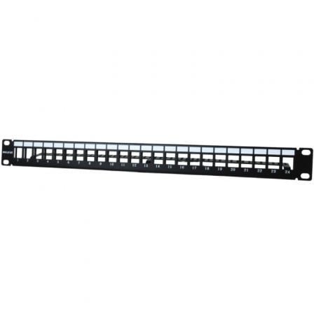 art_phk-patch20pa203424_1.jpg Patch Panel Phasak PA 3424/ 24 Puertos/ Cat.6/ Altura 1U/ Gestión de Cable/ Conectores RJ45 UTP No Incluidos - Imagen 1