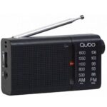 Radio Portátil Qubo RS-2/ con Cable/ a Pilas/ Negra