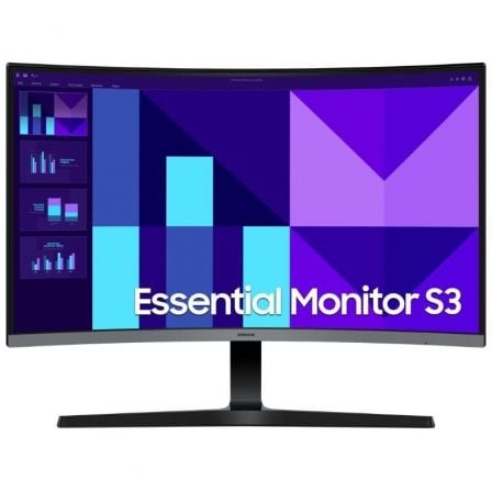 art_sam-m20s27d392gau_1.jpg Monitor Profesional Curvo Samsung Essential S3 S39GD S27D392GAU 27"/ Full HD/ Negro y Plata - Imagen 1