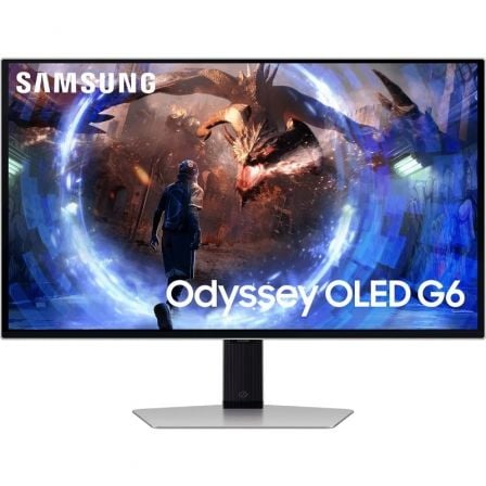 art_sam-m20s27dg602su_1.jpg Monitor Gaming Samsung G6 Odyssey OLED S27DG602SU 27"/ QHD/ 0.03ms/ 360Hz/ Regulable en Altura/ Plata - Imagen 1