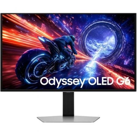 art_sam-m20s27fg602su_1.jpg Monitor Gaming Samsung Odyssey OLED G6 G60SF S27FG602SU 27"/ QHD/ 0.03ms/ 500Hz/ QD-OLED/ Regulable en altura/ Plata - Imagen 1