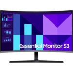 Monitor Profesional Curvo Samsung Essential S3 S39GD S32D396GAU 32"/ Full HD/ Multimedia/ Negro y Plata