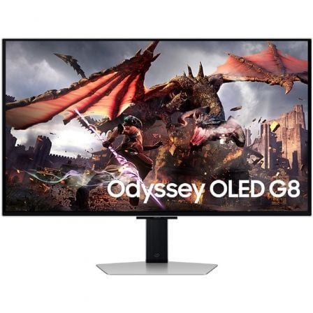 art_sam-m20s32dg802su_1.jpg Monitor Gaming Samsung Odyssey OLED G8 S32DG802SU 32"/ 4K/ 0.03ms/ 240Hz/ QD-OLED/ Multimedia/ Regulable en altura/ Gris - Imagen 1