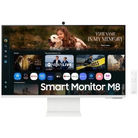 art_sam-m20s32fm801uu_1.jpg Smart Monitor Samsung M8 M80F S32FM801UU 32"/ 4K/ Multimedia/ Regulable en altura/ Smart TV/ Webcam/ Blanco - Imagen 1