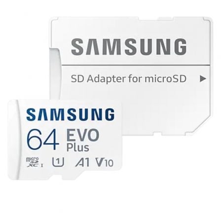 art_sam-microsd20evo20p2020232064gb_1.jpg Tarjeta de Memoria Samsung EVO Plus 2023 64GB microSD XC con Adaptador/ Clase 10/ 160MBs - Imagen 1