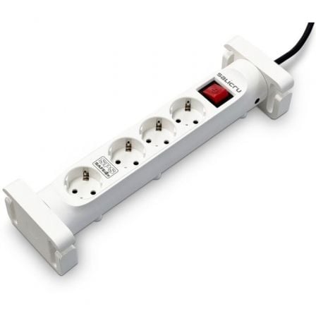 art_slc-sps20safe204s_1.jpg Regleta con interruptor Salicru SAFE 4S/ 4 Tomas de corriente/ Cable 1.4m/ Blanca - Imagen 1